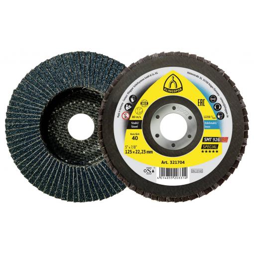 Klingspor 321707 SMT 926 brusný talíř, 125 x 22,23 mm, vyklenutý v 60 mm Průměr 125 mm 10 ks