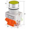 Stiskací tlačítko Y090-11BN, 1-pólové, 250 V / 6 A, IP40, žluté