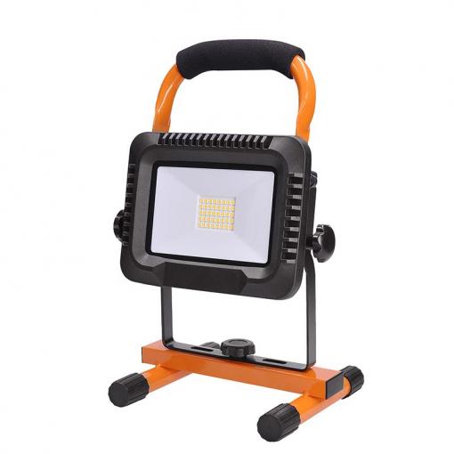 Solight LED reflektor 20W, přenosný, nabíjecí, 1600lm, oranžovo-černý - WM-20W-DE