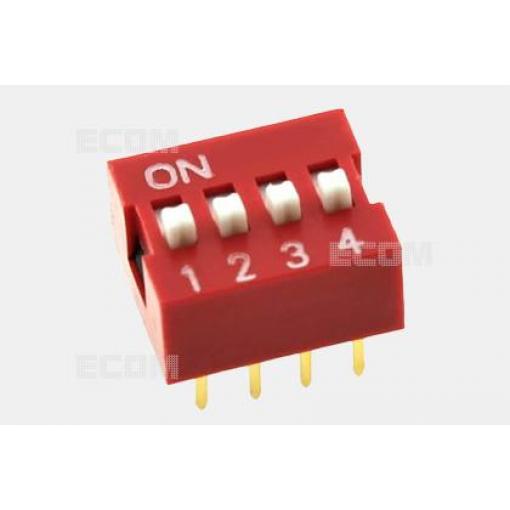 DIP spínač DS1040-10RN, 10 pólů, rovné vývody