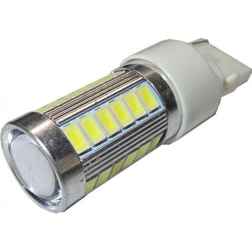 LED žárovka T20 (7440) 12 V, bílá, 33× SMD5630