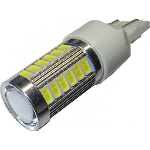 LED žárovka T20 (7443) 12 V, bílá, 33× SMD5630