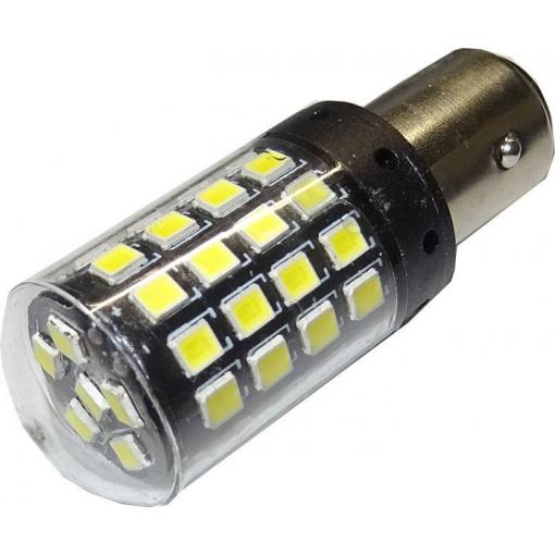 LED žárovka BAY15D 12-24 V, 54× SMD3030, bílá