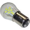 LED žárovka BA15D 12 V, 18× SMD3030, bílá, skleněný kryt