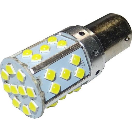 LED žárovka BAY15D 10-30V bílá, 35× SMD3030, brzdová/obrysová