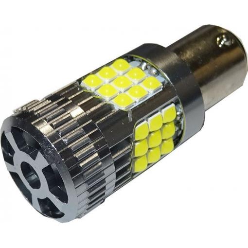LED žárovka Ba15S 10-30V bílá, 36× SMD3030, CANBUS