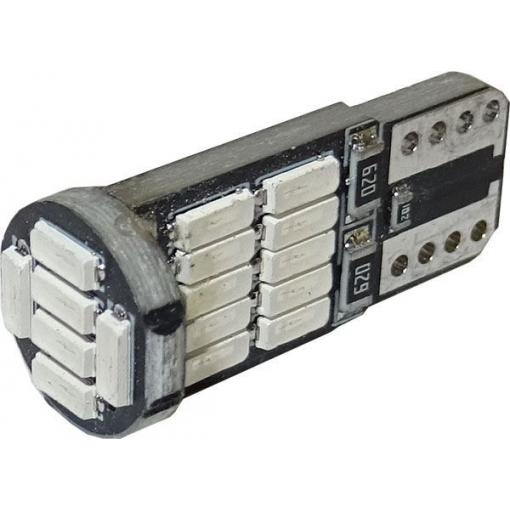 LED žárovka T10 12 V zelená, 26× LED4014, 1,8 W