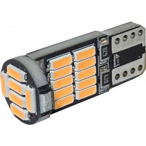 LED žárovka T10 12 V, fialová, 26× LED4014