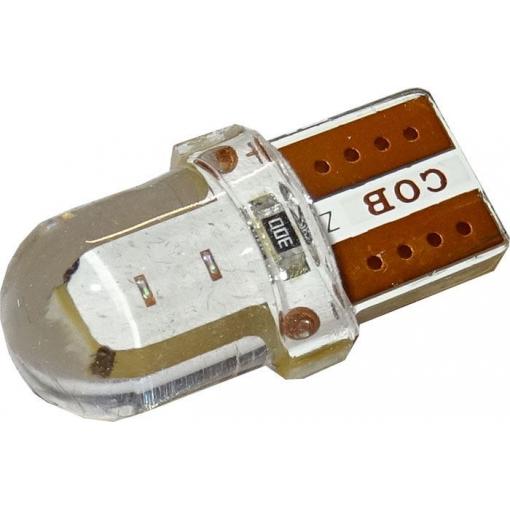LED žárovka T10 12 V, modrá, COB, 0,5 W