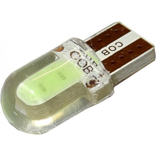 LED žárovka T10 12 V, ledově modrá, COB, 0,5 W