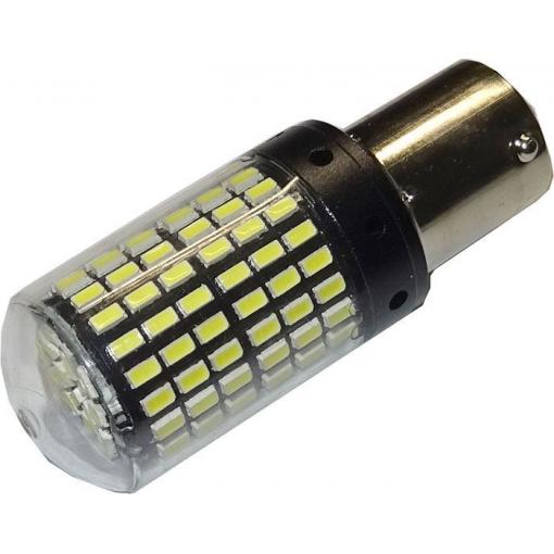 LED žárovka Ba15S 12 V, bílá, 144× SMD3014, 800 lm