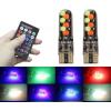 LED žárovky T10 RGB 12 V s dálkovým ovládáním, sada 2 ks