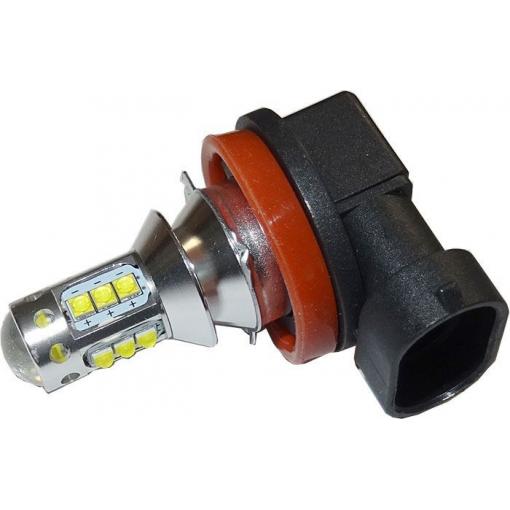 LED žárovka H11, 16× LED, 10–30 V DC, 3 W