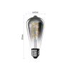 Žárovka DECO SMOKED LED E27 4,5W flame EMOS Z57311