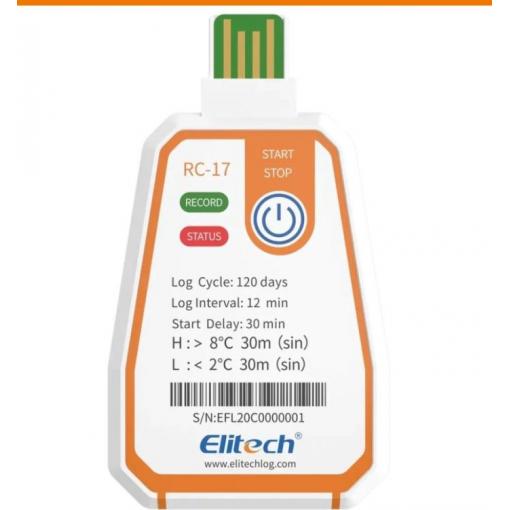Teploměr Elitech RC-17, USB datalogger, -30 až +70 °C, IP67