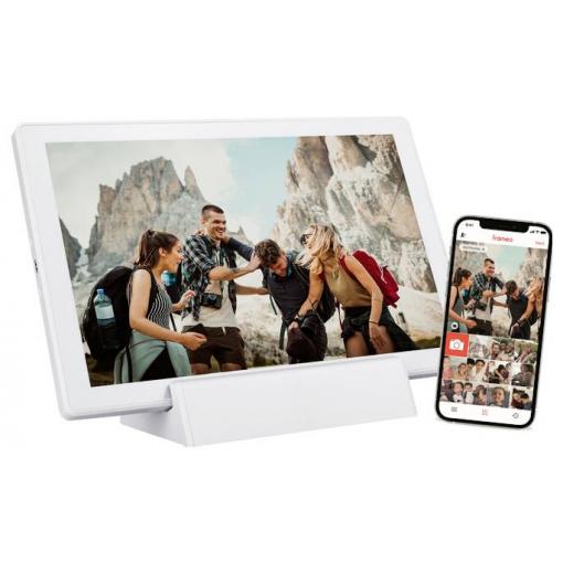 Braun Phototechnik DigiFrame 1011 WiFi mobil digitální fotorámeček 25.7 cm 10.1 palec Energetická třída (EEK2021): C (A - G) 1280 x 800 Pixel 16 GB bílá