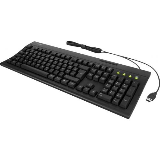Keysonic KSK-8041U-CR (DE) kabelový klávesnice německá, QWERTZ černá