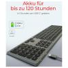Keysonic KSK-8023BTRF (DE) bezdrátový, Bluetooth® klávesnice německá, QWERTZ antracitová, černá nabíjecí