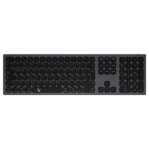 Keysonic KSK-8023BTRF (DE) bezdrátový, Bluetooth® klávesnice německá, QWERTZ antracitová, černá nabíjecí
