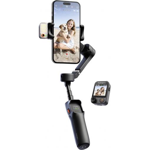 Hohem iSteady V3 Ultra BLK gimbal elektrický 1/4palcové černá s Bluetooth, zabudovaná baterie, integrovaný stativ, vč. držáku smartphonu Zatížitelný do