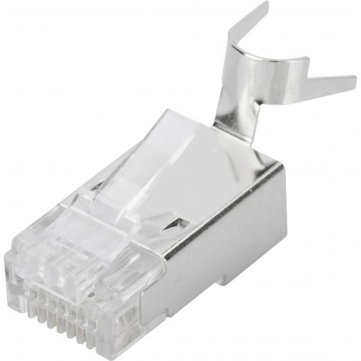 Digitus DN-219604, Adaptér do zásuvky, Konektor RJ45, stříbrná, transparentní, 1 ks