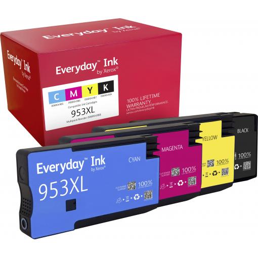Xerox Ink náhradní HP 953XL, L0S70AE, F6U16AE, F6U17AE, F6U18AE kompatibilní kombinované balení černá, azurová, purppurová, žlutá HP 953XL CMYK 006R04988