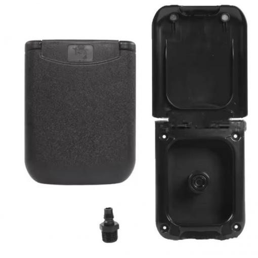 Externí dvířka se sprchou h_v161o, závit 1/2", černá