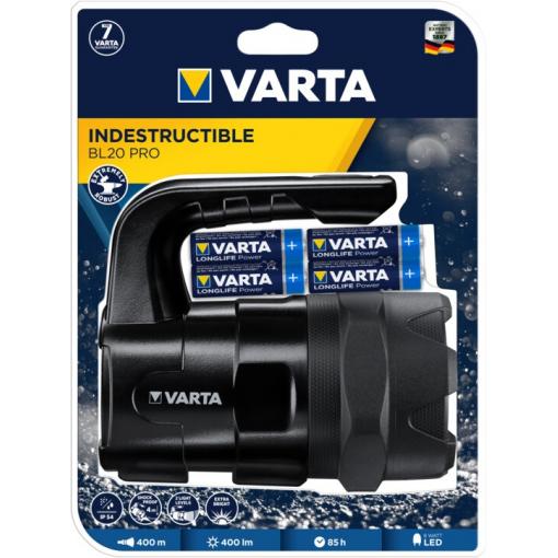 Svítilna VARTA LED 6W, vč.4R14, kovová, INDESTRUCTIBLE BL20 Pro