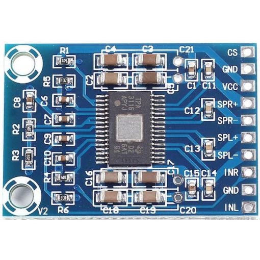 Zesilovací modul XH-M562 TPA3116D2, 2× 50 W, 12–24 V DC