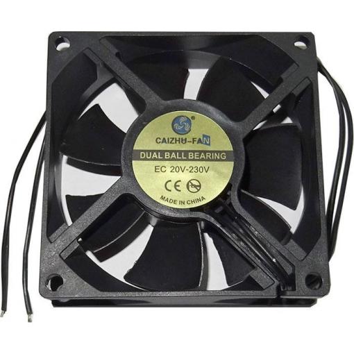 Ventilátor 80 × 80 × 25 mm Caishu-fan, 20–230 V AC/DC, 4 W