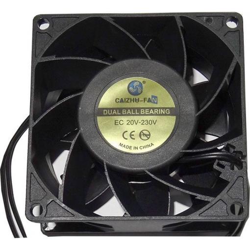 Ventilátor 80 × 80 × 38 mm Caishu-fan, 20–230 V AC/DC, 4 W