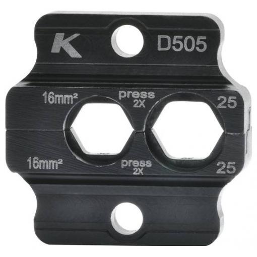 Klauke D505 lis vložka lisovací kabelové koncovky Vhodné pro kleště Kabelová koncovka 16 do 25 mm² Vhodné pro značku (kleště) Klauke