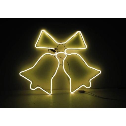 Vánoční dekorace Zvonky LED, teplá bílá, 230 V, IP44, 51 × 42 cm