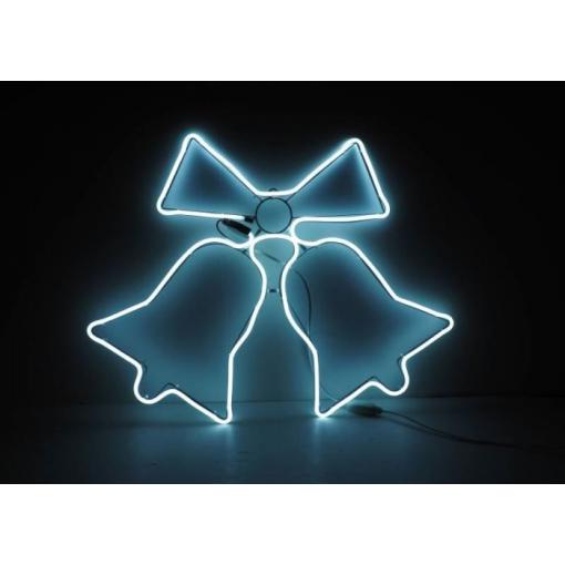 Vánoční dekorace Zvonky LED, studená bílá, 230 V, IP44, 51 × 42 cm
