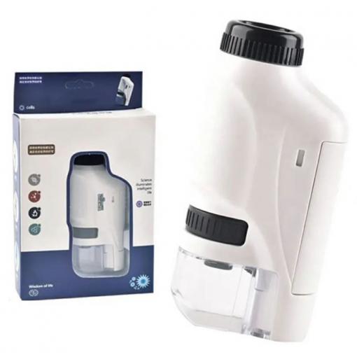 Vzdělávací mikroskop pro děti h_p342d, zvětšení 60x/120x, bílý