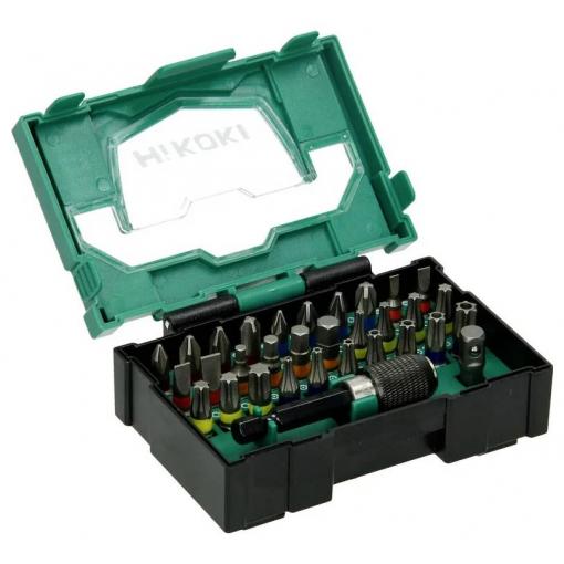 HiKOKI 40030019 sada bitů, profil T, plochý, křížový PH, křížový PZ, šestiúhelník, 1/4