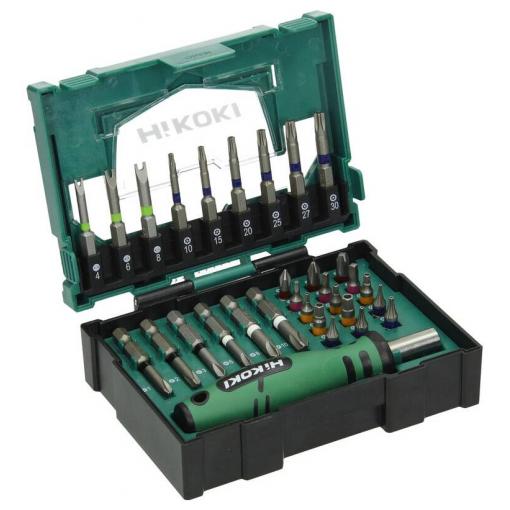HiKOKI 40030023 sada bitů, profil T, plochý, křížový PH, křížový PZ, šestiúhelník, 1/4