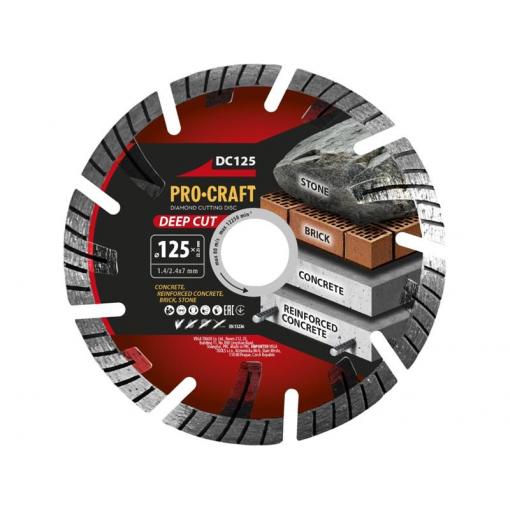 Kotouč řezný diamantový 125mm PROCRAFT DC125 Deep Cut