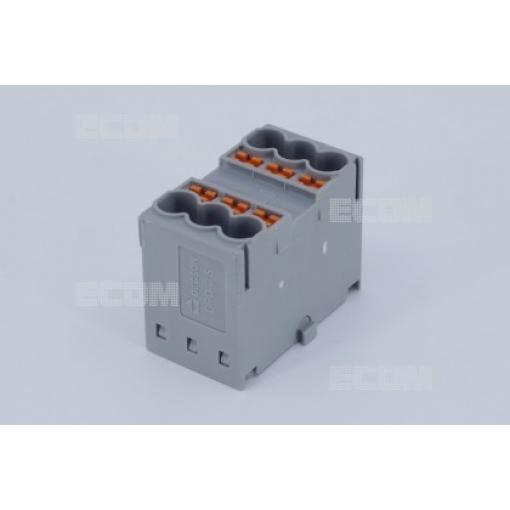 Svorkovnice DPD2.5-06P-11-00Z(H), 6 kontaktů, 690 V / 24 A, na DIN lištu