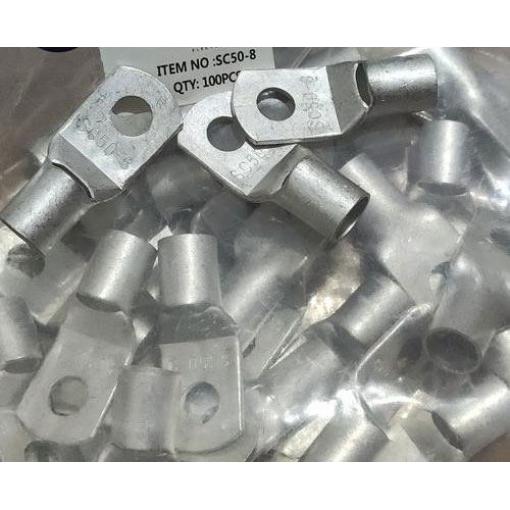 Kabelové oko 8,5 mm, 50 mm², poniklovaná měď, balení 100 ks