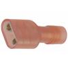 Faston zásuvka 6,3 mm, červená, kabel 0,75–1,3 mm², balení 100 ks