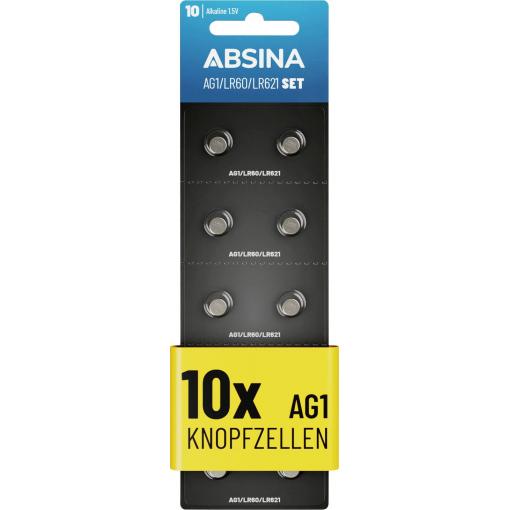 Absina knoflíkový článek 1.5 V 10 ks alkalicko-manganová