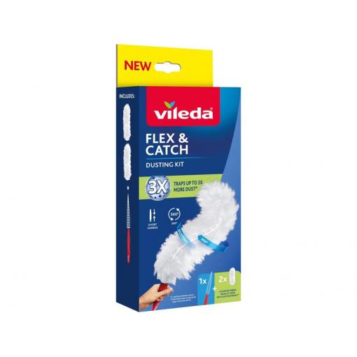Prachovka VILEDA Flex&Catch s krátkou rukojetí 179432