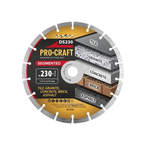 Kotouč řezný diamantový 230mm PROCRAFT DS230 Segmented