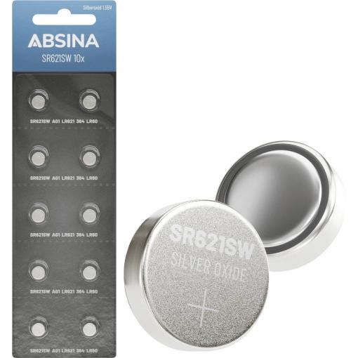 Absina knoflíkový článek 364 1.55 V 10 ks oxid stříbra