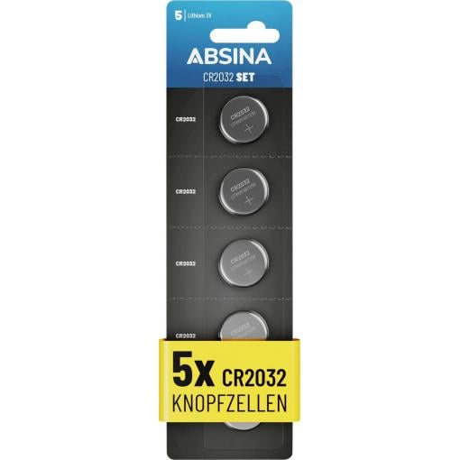 Absina knoflíkový článek CR 2032 3 V 5 ks lithiová