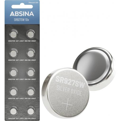 Absina knoflíkový článek 395 1.55 V 10 ks oxid stříbra