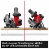 Einhell TE-CS 18/165-2 Li - Solo aku ruční kotoučová pila, max. řez 57 mm, bez akumulátoru, bez nabíječky, vč. paralelního dorazu, 18 V, 4331230