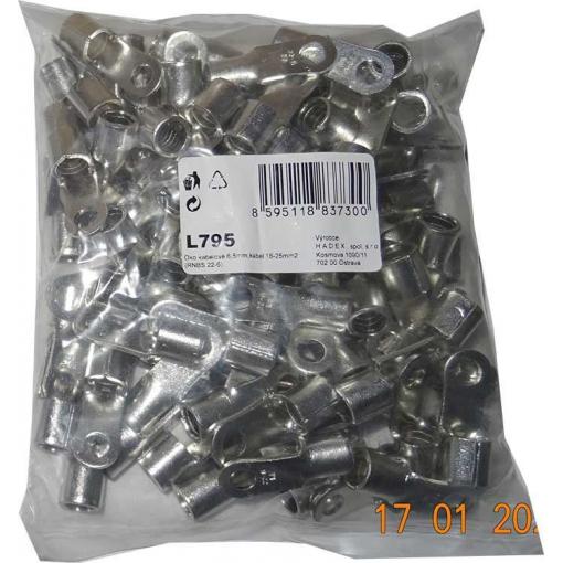 Kabelové oko 6,5 mm, kabel 16–25 mm², RNBS 22-6, 100 ks