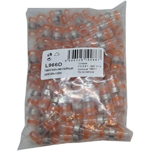 Kabelová spojka s cínem a bužírkou 8 mm, 6–10 mm², balení 100 ks